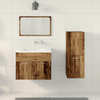 Bademøbelsett 3 pcs Gamle tre 60 x 38.5 x 46 cm Konstruert tre