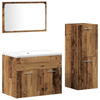 Bademøbelsett 3 pcs Gamle tre 60 x 38.5 x 46 cm Konstruert tre