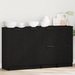Serviesskap 3 stk. Svart Eik 120 x 30 x 70 cm Konstruert tre