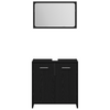 Baderomsmøbelsett Veggmontert 3 pcs Svart Eik 60 x 33 x 60 cm