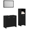 Baderomsmøbelsett Veggmontert 3 pcs Svart Eik 60 x 33 x 60 cm