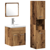 Badmøbelsett 3 pcs Gamle tre 41 x 38.5 x 46 cm Konstruert tre