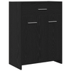 Baderomsmøbelsett med skuff 4 pcs Svart Eik 30 x 30 x 183.5 cm