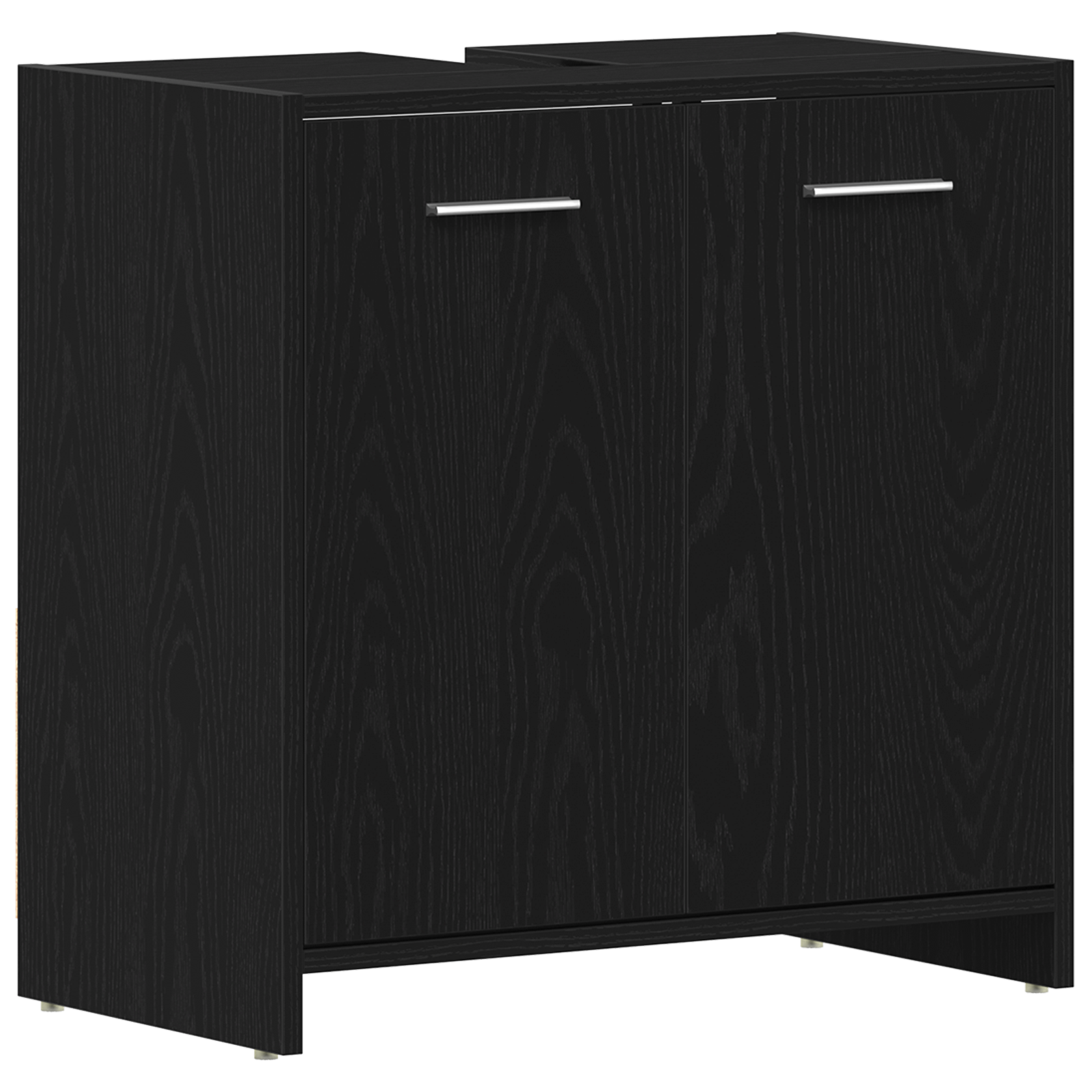 Baderomsmøbelsett med skuff 4 pcs Svart Eik 30 x 30 x 183.5 cm