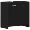 Baderomsmøbelsett med skuff 4 pcs Svart Eik 30 x 30 x 183.5 cm