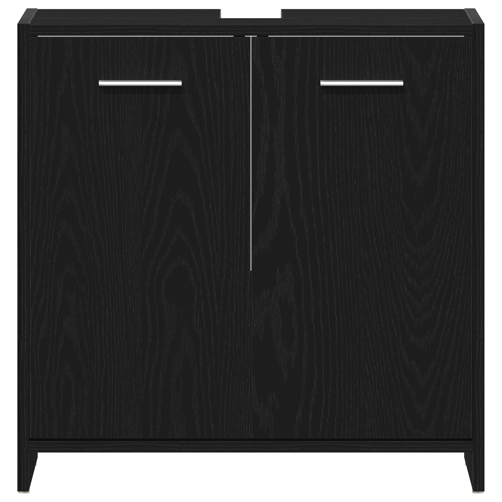 Baderomsmøbelsett med skuff 4 pcs Svart Eik 30 x 30 x 183.5 cm