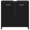 Baderomsmøbelsett med skuff 4 pcs Svart Eik 30 x 30 x 183.5 cm