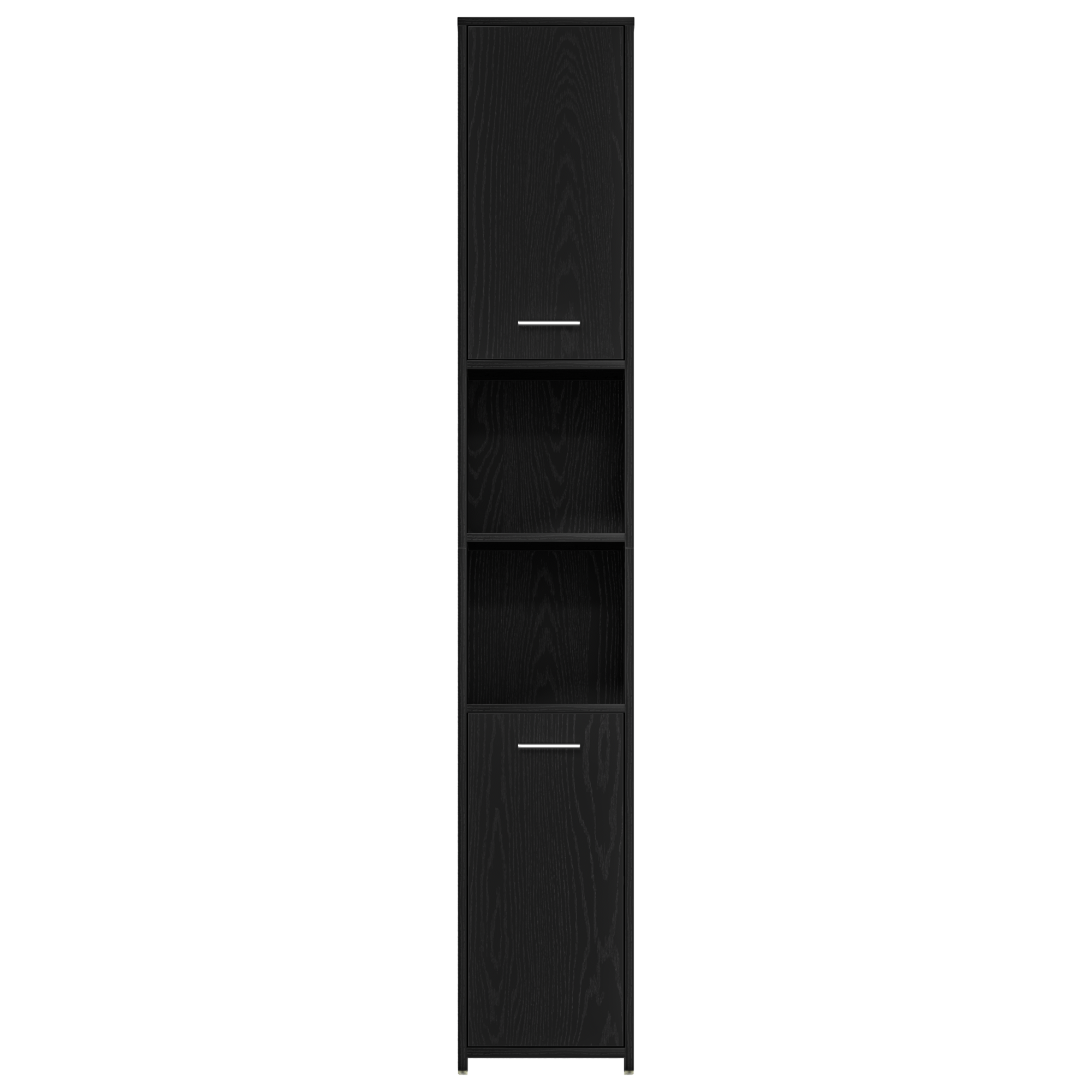 Baderomsmøbelsett med skuff 4 pcs Svart Eik 30 x 30 x 183.5 cm