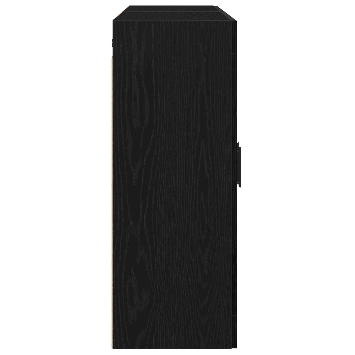 Vegghengt skap 2 pcs Svart Eik 69,5 x 34 x 90 cm Konstruert tre