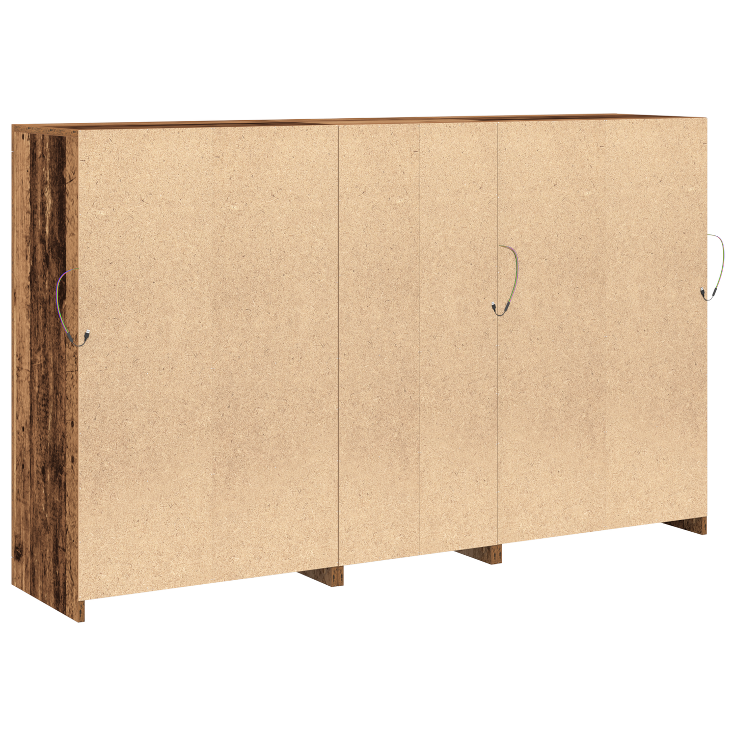 LED sideboard Gammelt tre 162 x 37 x 100 cm Konstruert tre