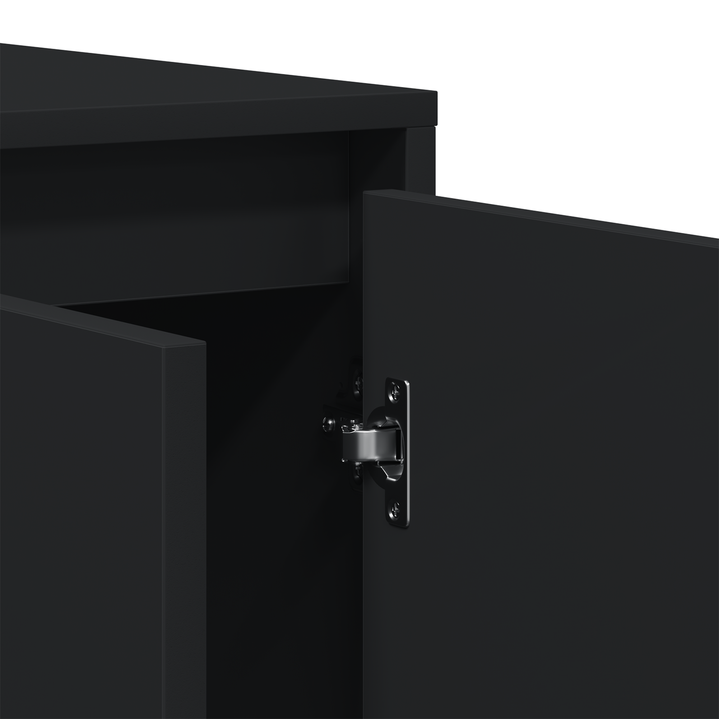 Serviesskap Svart 120 x 41 x 75 cm Konstruert tre