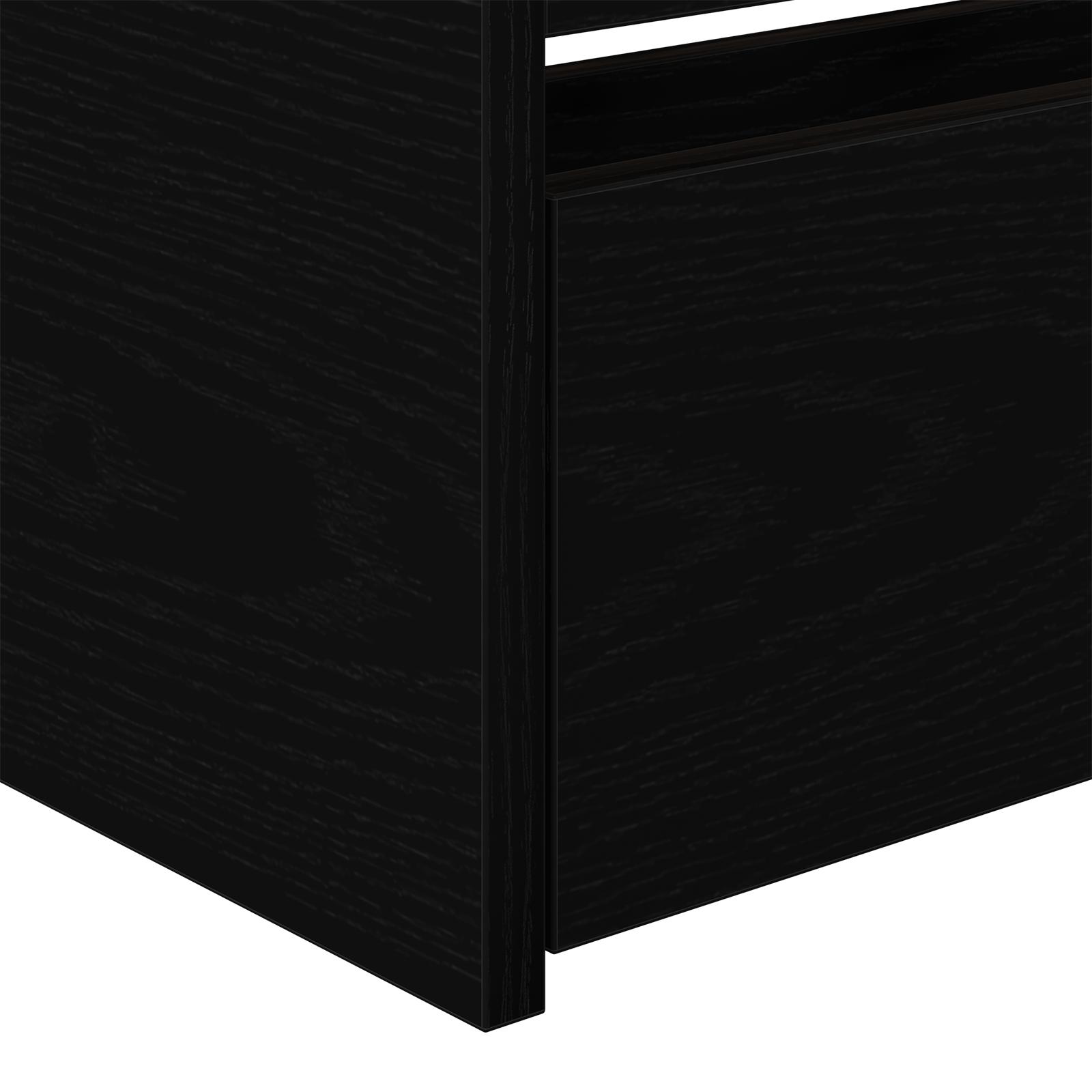 Seng med hodegjerde Svart Eik 90 x 190 cm Konstruert tre