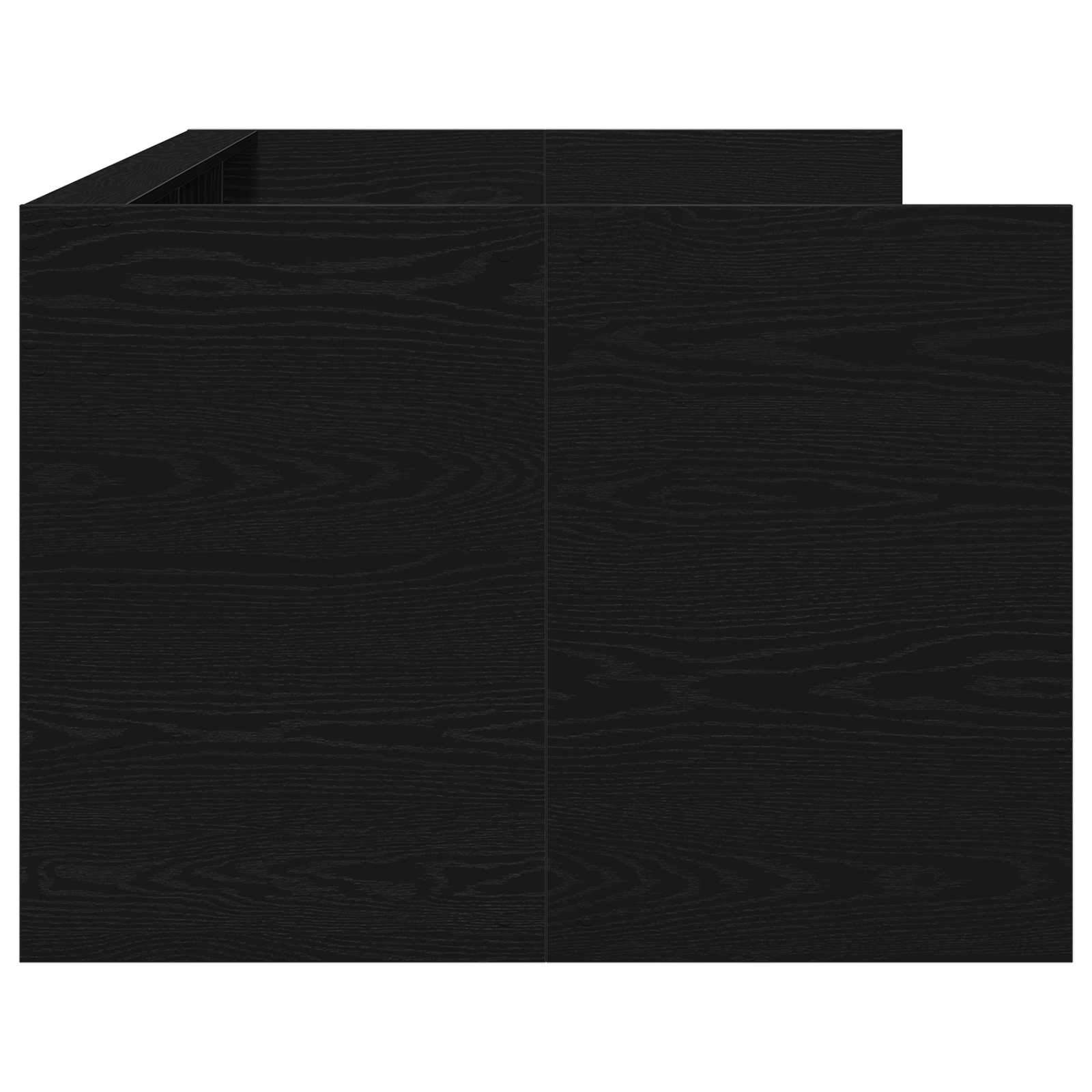 Seng med hodegjerde Svart Eik 90 x 190 cm Konstruert tre