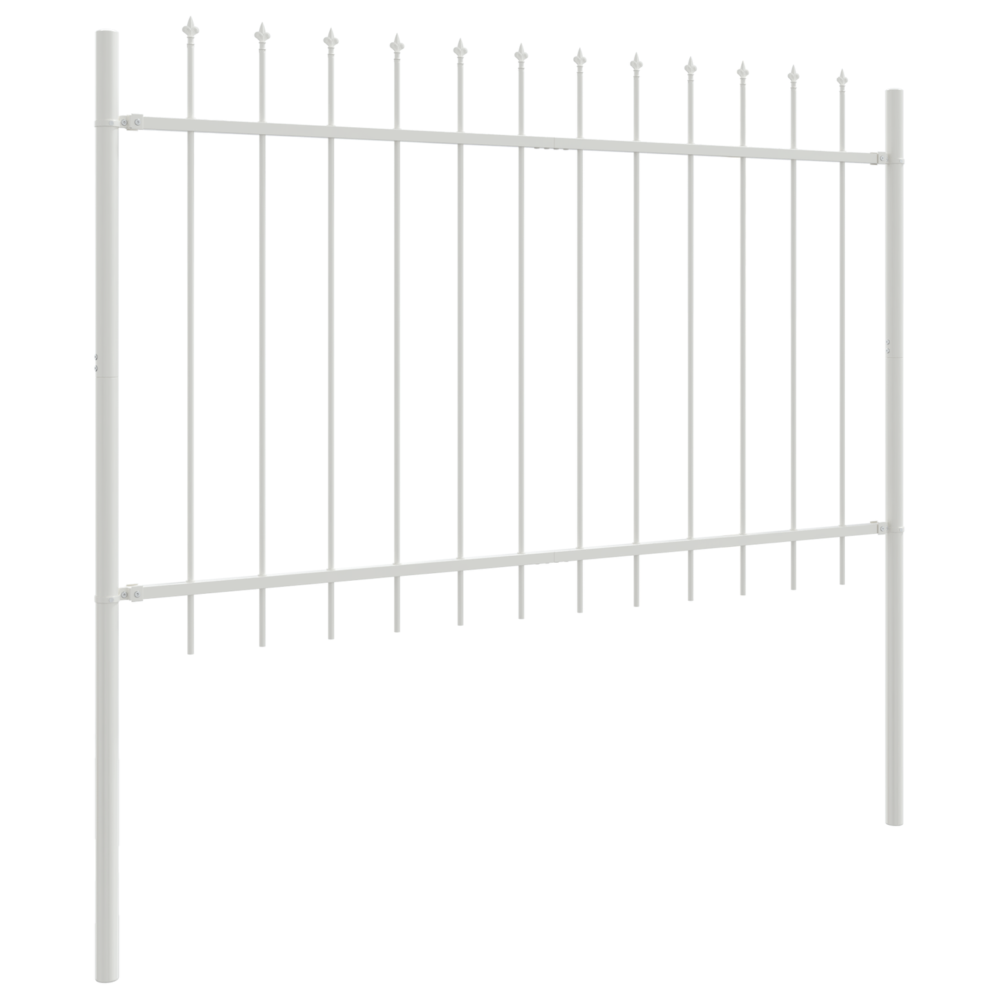Hage Hegning 3 pcs Hvit 5,1 x 1 m Pulverlakkert stål