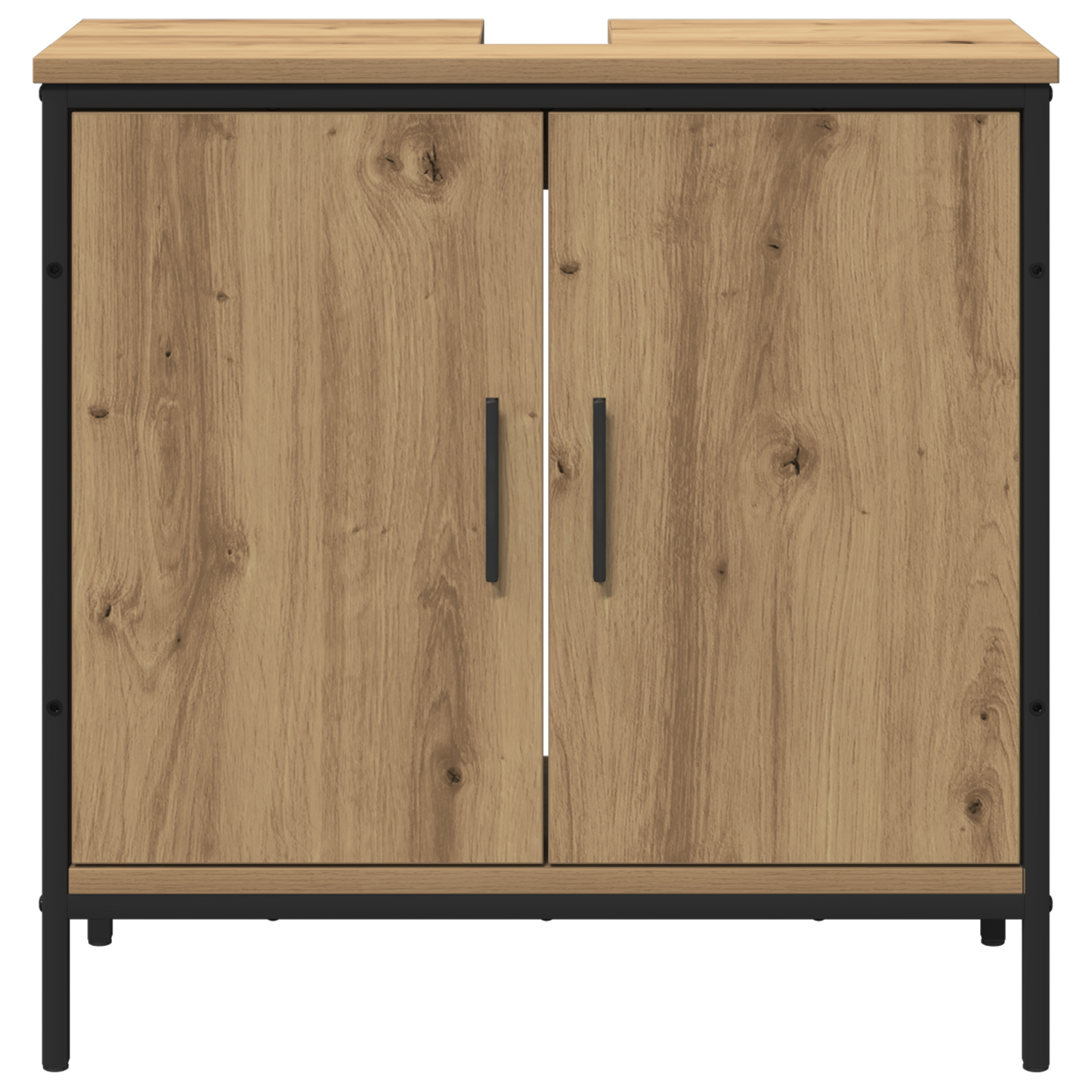 Baderomsinnredningssett med lagring 2 pcs Brun 60 x 30 x 60 cm