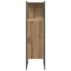 Baderomsinnredningssett med dør 3 pcs Brun 33 x 33 x 102.5 cm