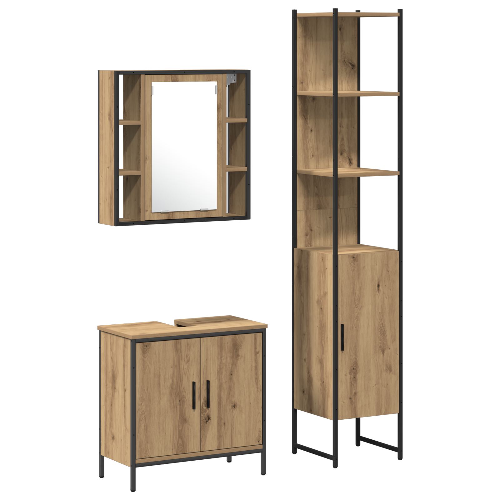 Baderomsspeilskap Brun 33 x 33 x 185.5 cm Konstruert tre