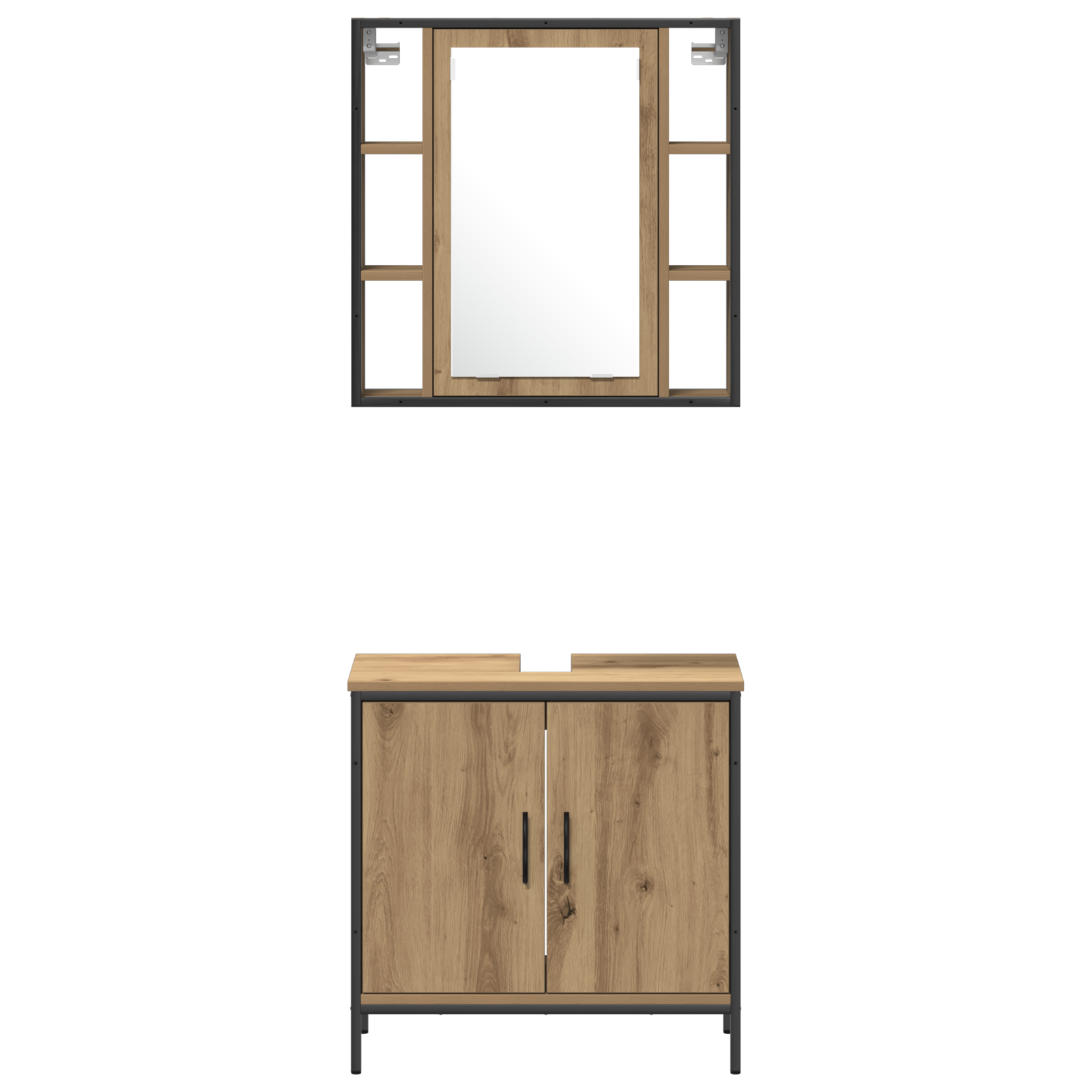Baderomsspeilskap Brun 33 x 33 x 185.5 cm Konstruert tre