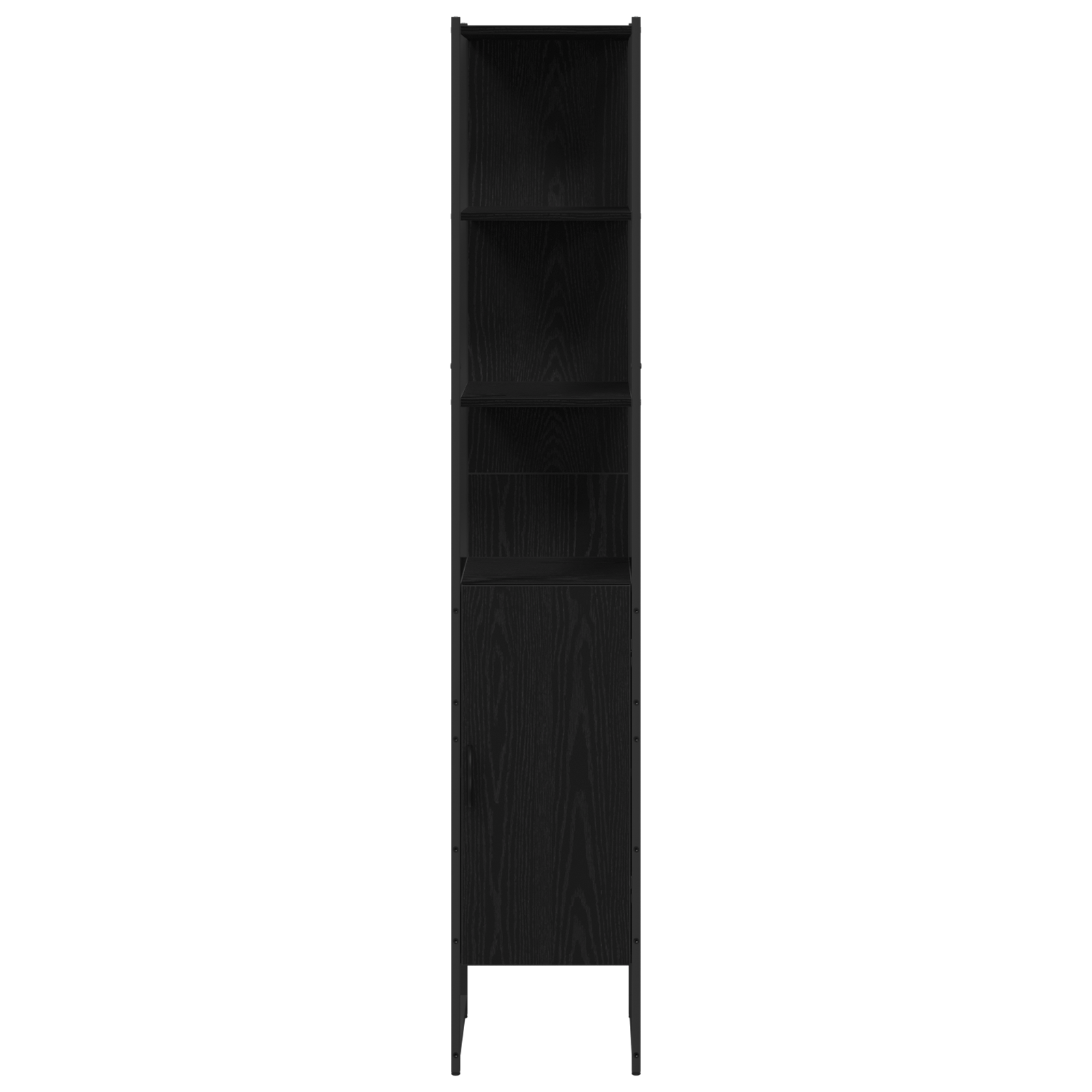 Baderomsinnredningssett 3 pcs Svart eik 33 x 33 x 185.5 cm