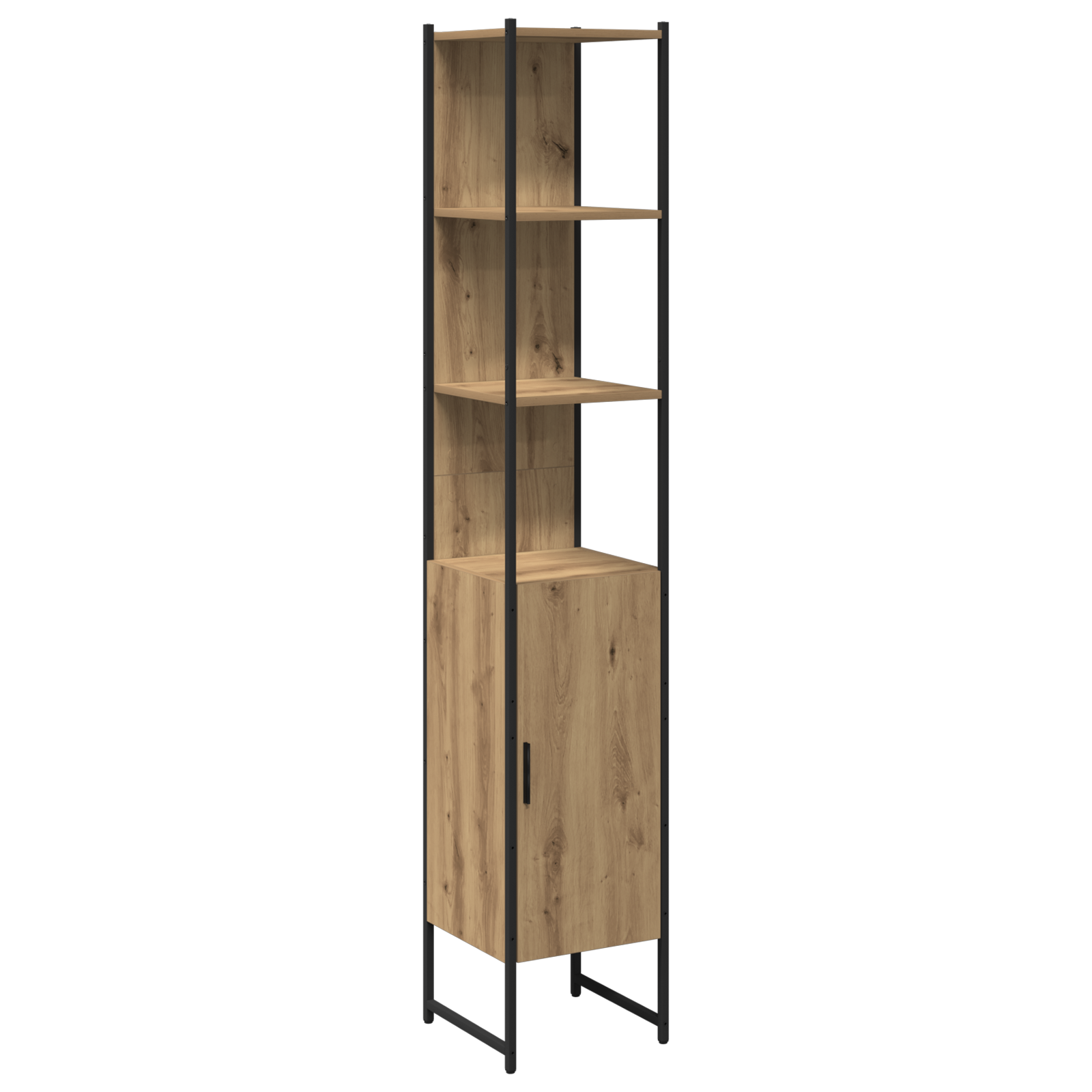 Baderomsinnredningssett med hylle 3 pcs Brun 33 x 33 x 185.5 cm