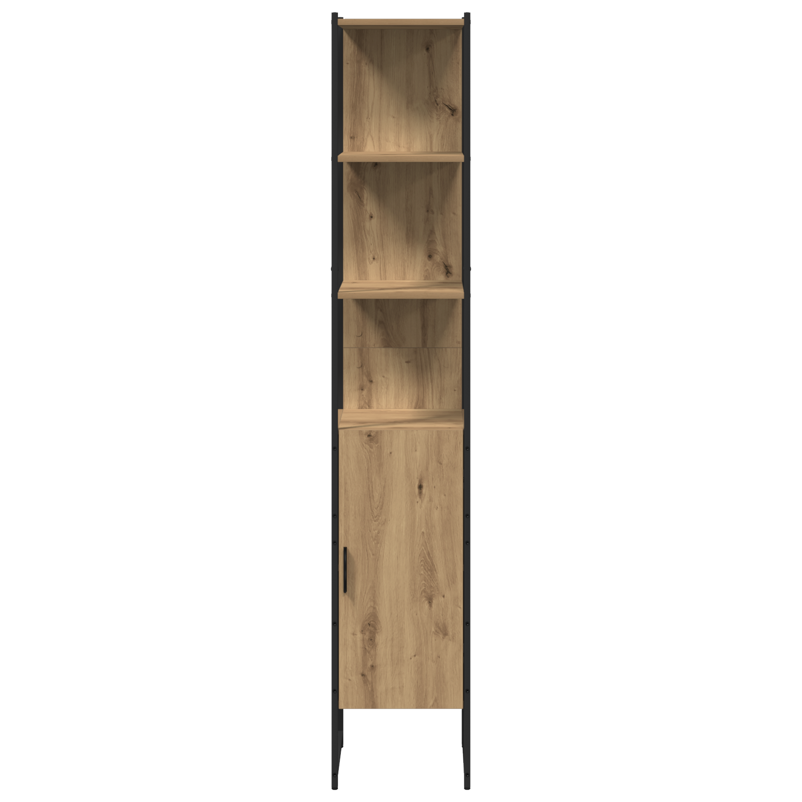 Baderomsinnredningssett med hylle 3 pcs Brun 33 x 33 x 185.5 cm