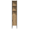 Baderomsinnredningssett med hylle 3 pcs Brun 33 x 33 x 185.5 cm