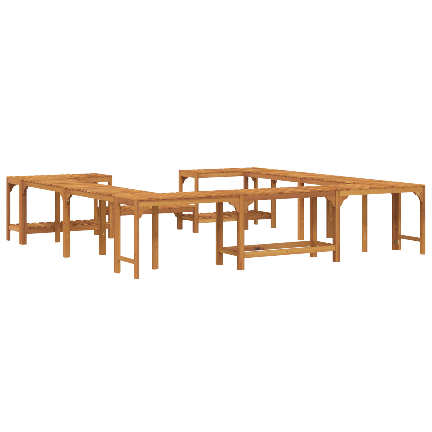 Boblebad område Brun 255 x 255 x 55,5 cm Solid akasietre