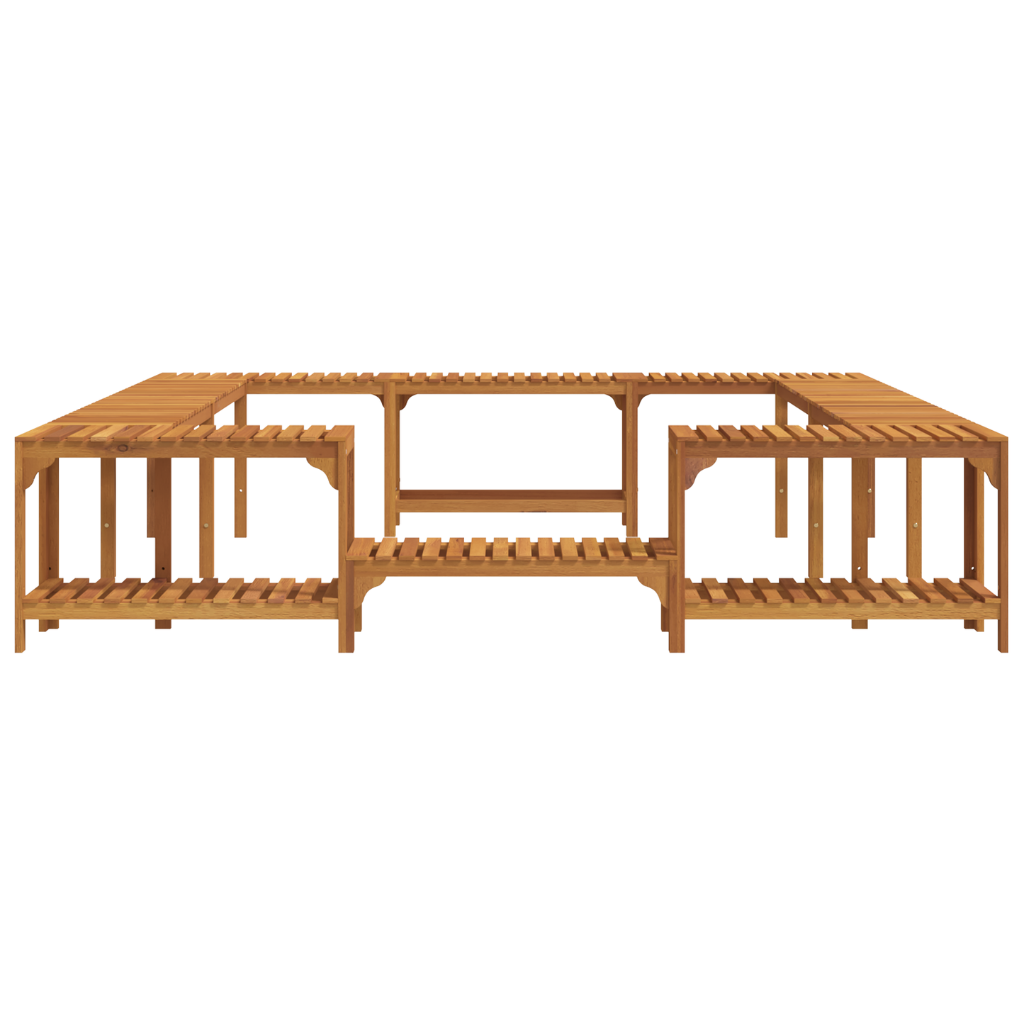 Boblebad område Brun 255 x 255 x 55,5 cm Solid akasietre