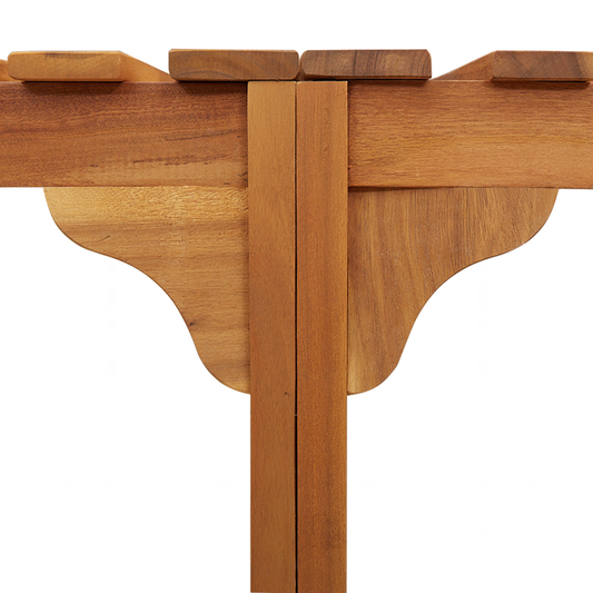 Boblebad område Brun Ø255 x 55,5 cm Solid akasietre