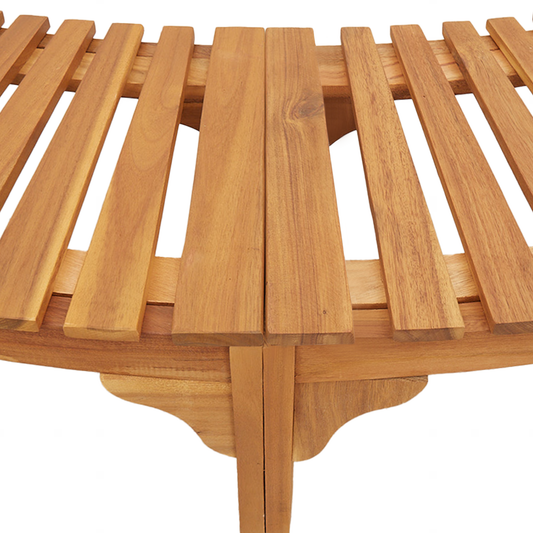 Boblebad område Brun Ø255 x 55,5 cm Solid akasietre