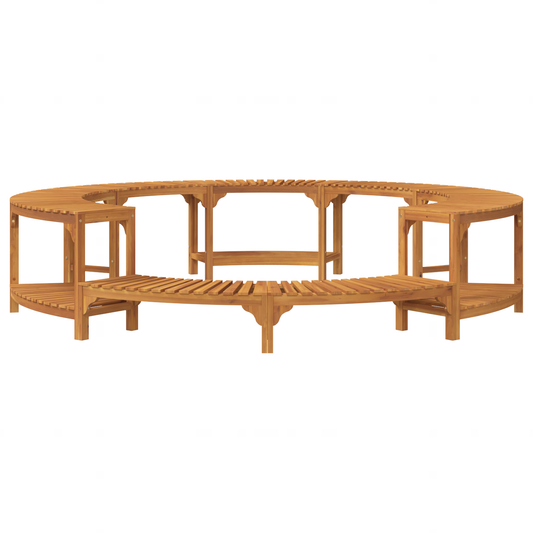 Boblebad område Brun Ø255 x 55,5 cm Solid akasietre