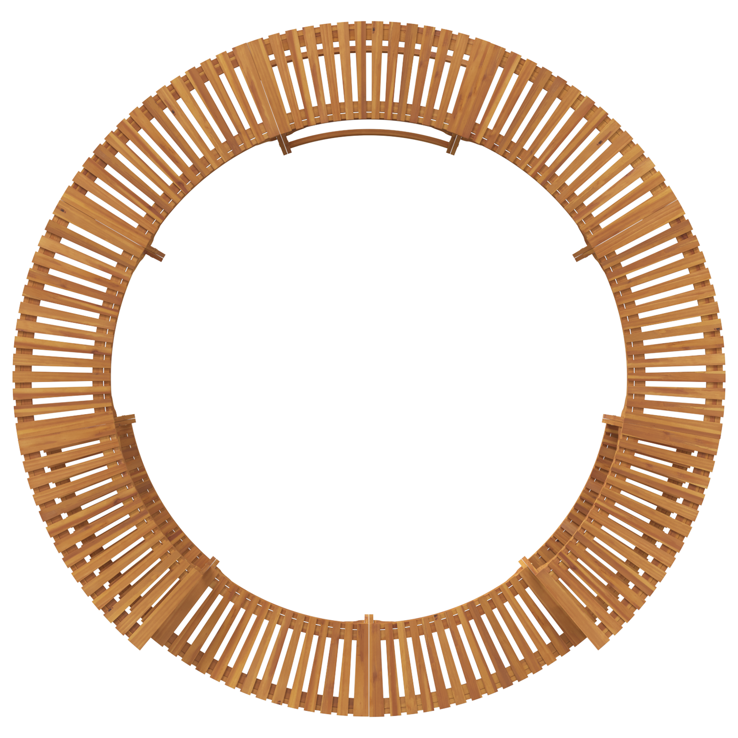 Boblebad område Brun Ø255 x 55,5 cm Solid akasietre