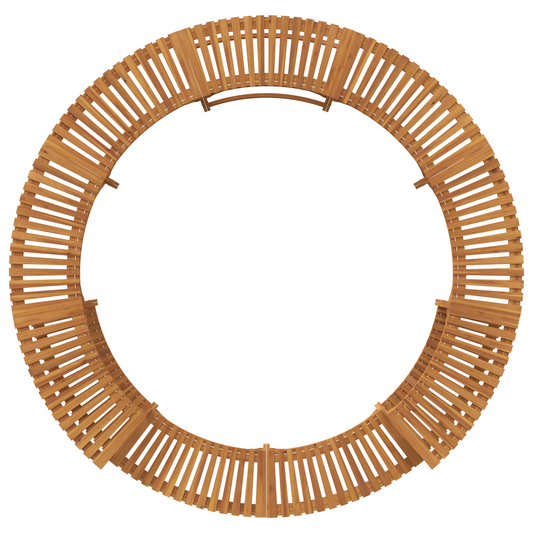 Boblebad område Brun Ø255 x 55,5 cm Solid akasietre