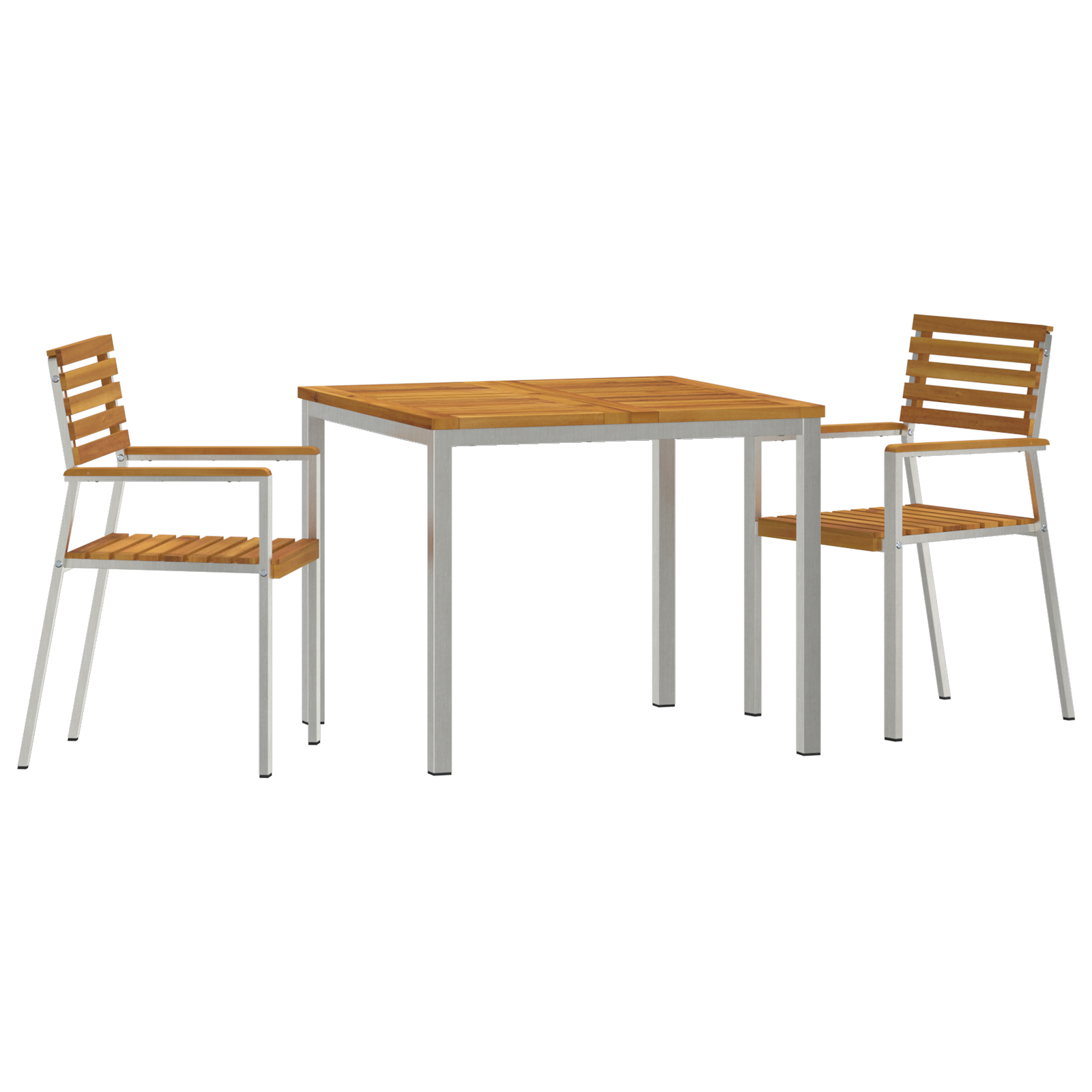 HageSpisestueSett 3 pcs Brun MassivAkasiatre