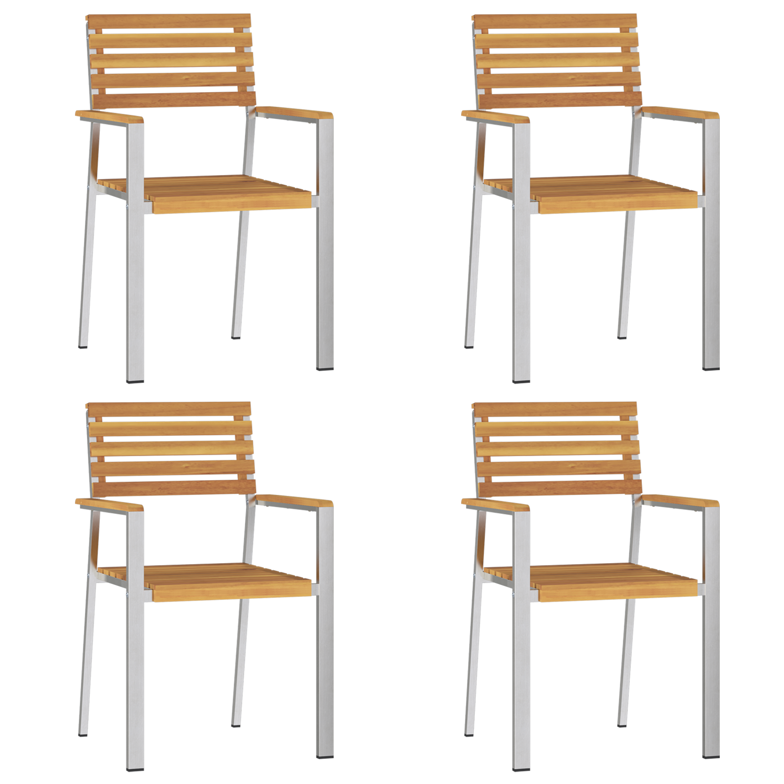 HageSpisestueSett 5 pcs Brun MassivAkasiatre