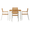HageSpisestueSett 5 pcs Brun MassivAkasiatre