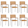 HageSpisestueSett 7 pcs Brun MassivAkasiatre