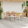 HageSpisestueSett 7 pcs Brun MassivAkasiatre