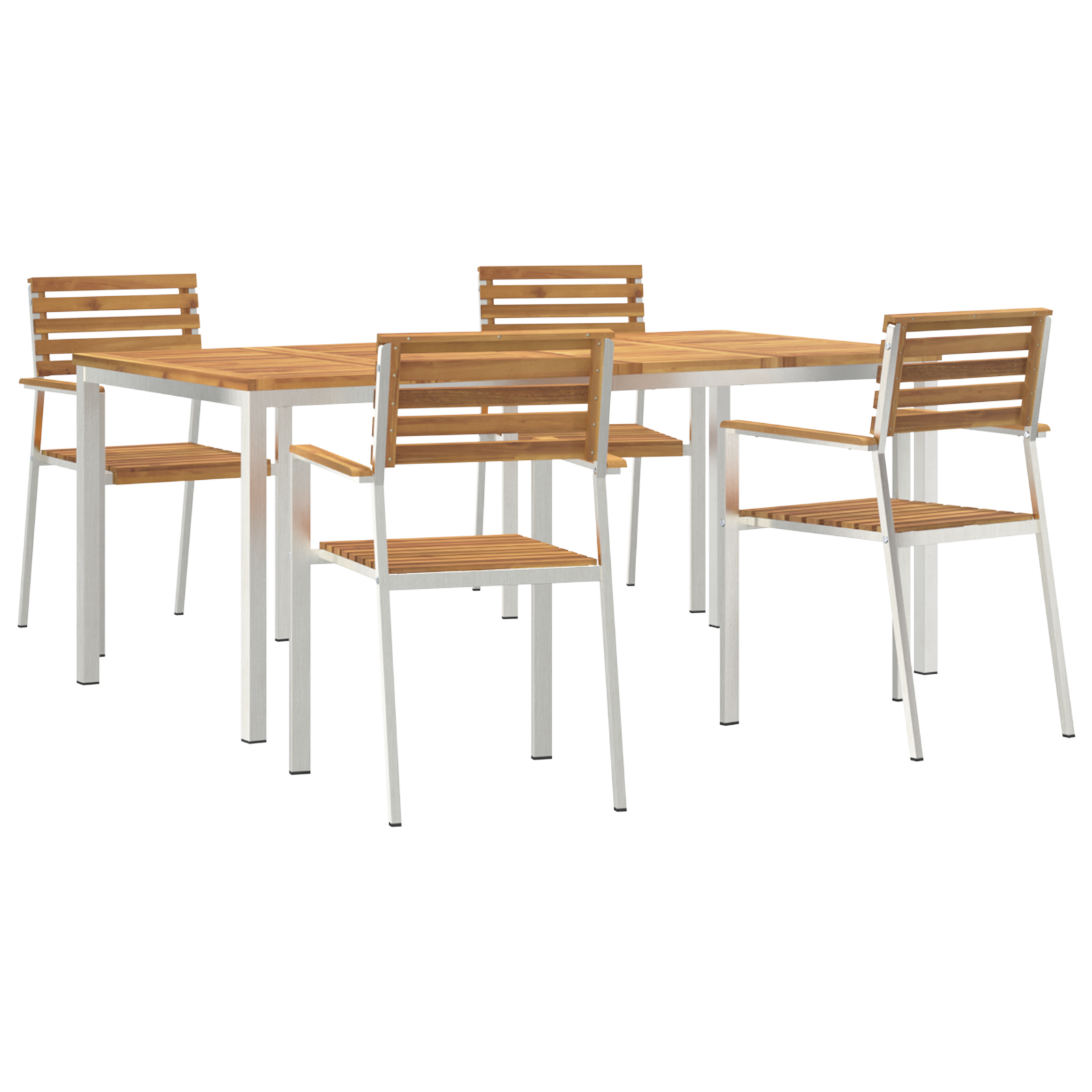 HageSpisestueSett 5 pcs Brun MassivAkasiatre