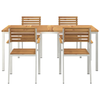 HageSpisestueSett 5 pcs Brun MassivAkasiatre