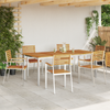 HageSpisestueSett 7 pcs Brun MassivAkasiatre