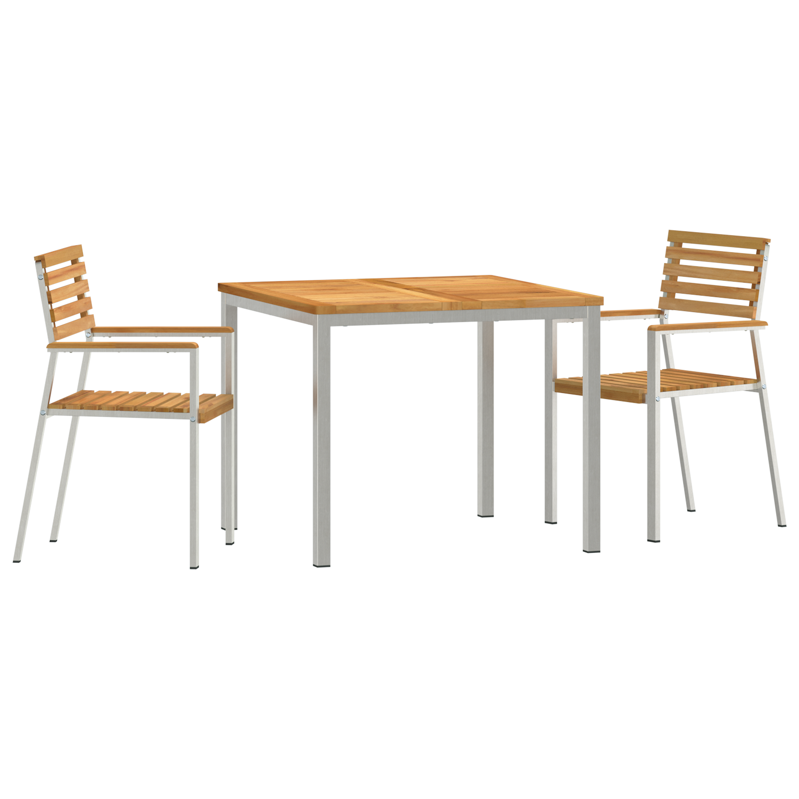 HageSpisestueSett 3 pcs Brun MassivTeakTre