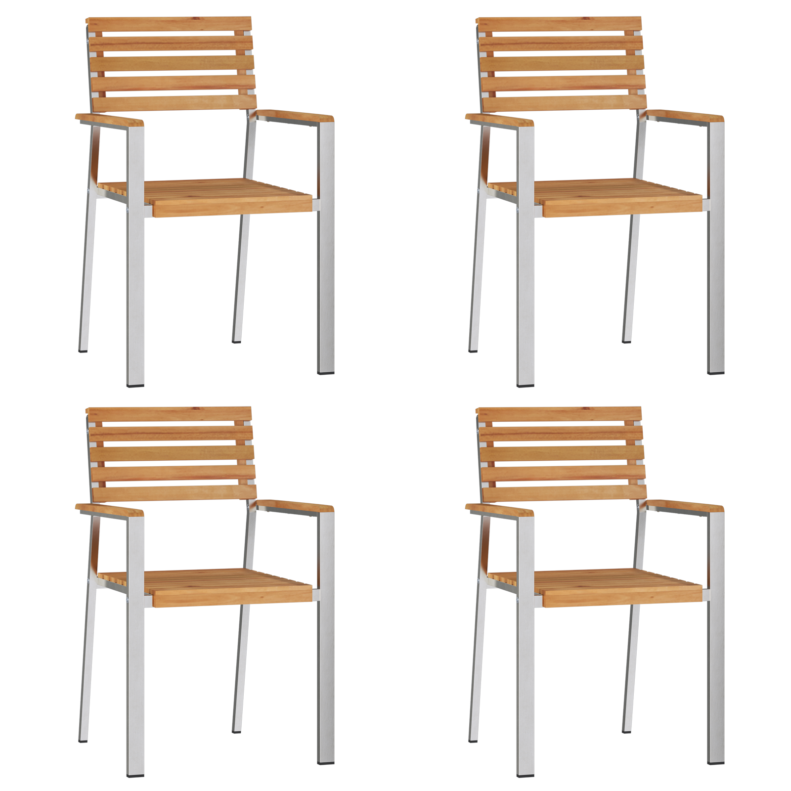 HageSpisestueSett 5 pcs Brun MassivTeakTre