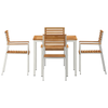 HageSpisestueSett 5 pcs Brun MassivTeakTre