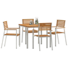 HageSpisestueSett 5 pcs Brun MassivTeakTre