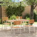 Hage Spisegruppe 5 pcs Massiv teak og rustfritt stål
