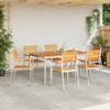 HageSpisestueSett 7 pcs Brun MassivTeakTre