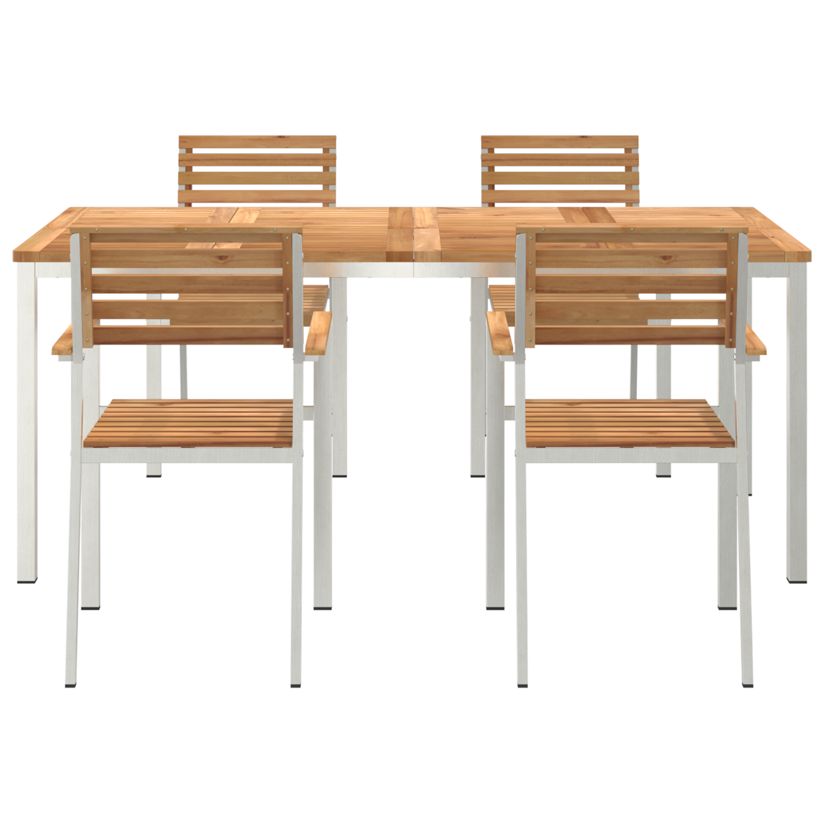 HageSpisestueSett 5 pcs Brun MassivTeakTre