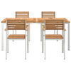 HageSpisestueSett 5 pcs Brun MassivTeakTre