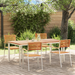 Hage Spisegruppe 5 pcs Massiv teak og rustfritt stål